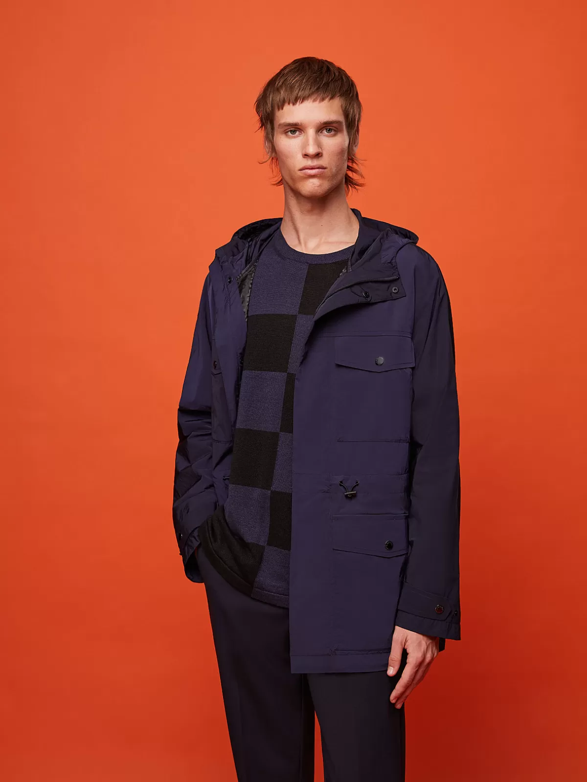 Shop AlphaTauri Water-Resistant Summer Parka Navy