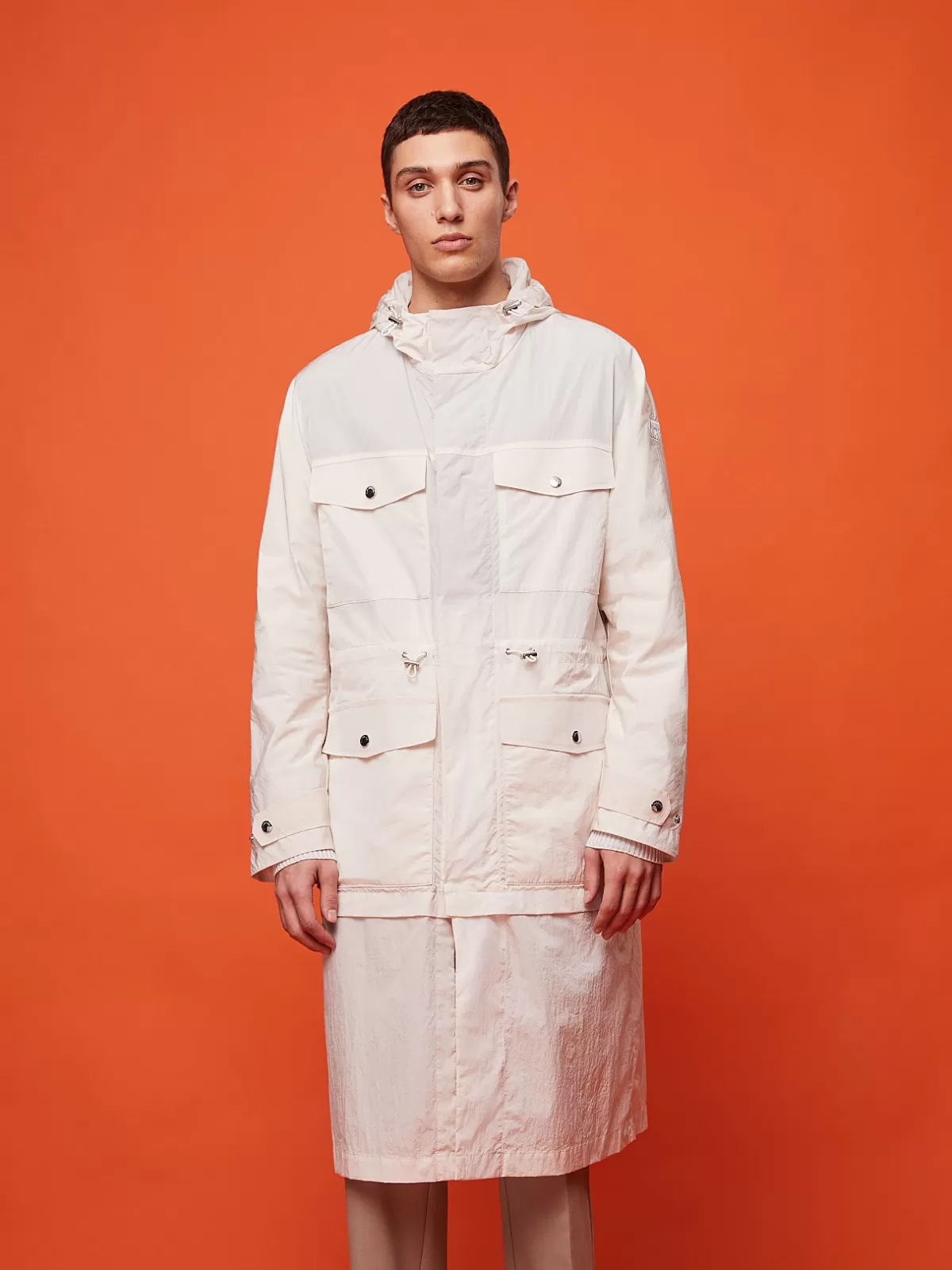 Cheap AlphaTauri Water-Resistant Summer Parka Off White