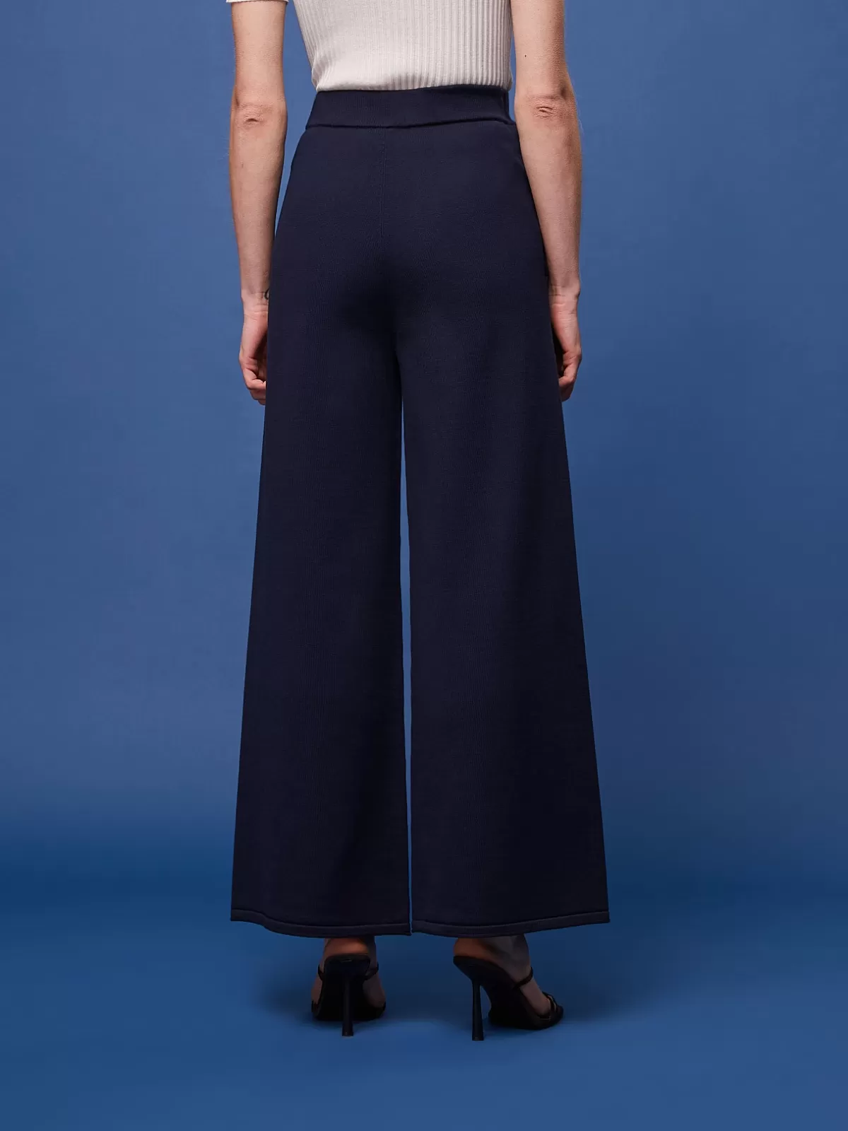 Store AlphaTauri Wide-Leg Knit Pants Navy